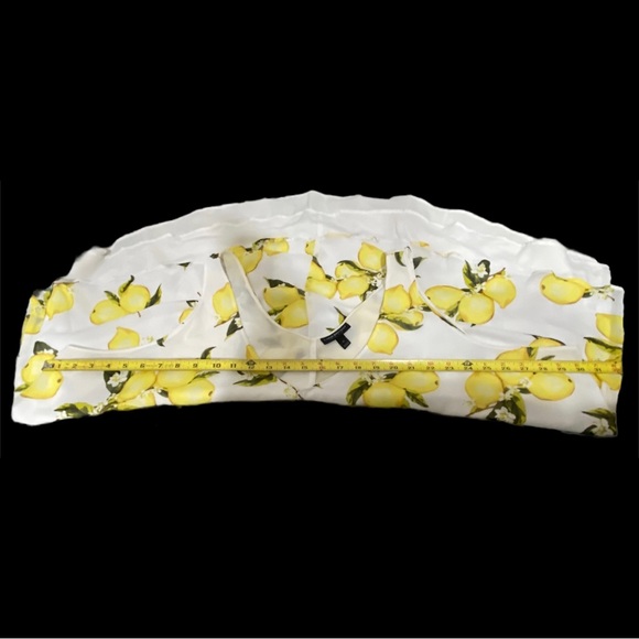 Lane Bryant Womens Lemon Pattern Swing Sleeveless DoubleLayer Shell Tank size 28 - Picture 3 of 7